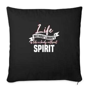 LA VIE SANS FOIE EST COMME UN CORPS SANS - Housse de coussin décorative 45 x 45 cm - noir - Devant