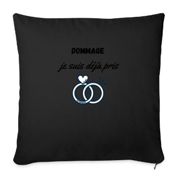 Déjà pris - Housse de coussin décorative 45 x 45 cm - noir - Devant