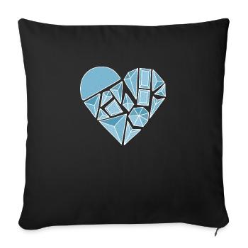 Heart of Boulder Stones - Sofa pillowcase 17,3'' x 17,3'' (45 x 45 cm) - black - Front