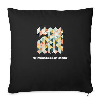 The possibilities are endless - Sofa pillowcase 17,3'' x 17,3'' (45 x 45 cm) - black - Front