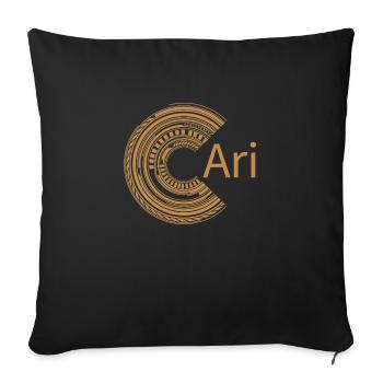 For Ari - Sofa pillowcase 17,3'' x 17,3'' (45 x 45 cm) - black - Front