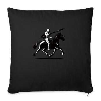 Cavalier de fléchettes - Housse de coussin décorative 45 x 45 cm - noir - Devant