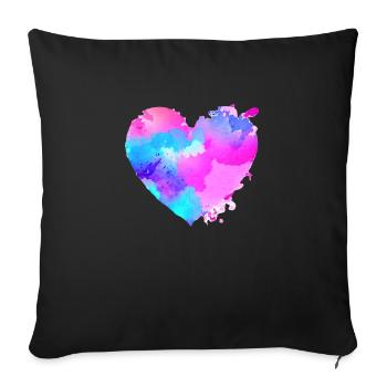 Engagement Valentine's Day Wedding Love Mother's Day - Sofa pillowcase 17,3'' x 17,3'' (45 x 45 cm) - black - Front