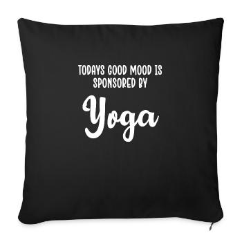 Yoga Gift for Yogis Meditation Gift Idea Om - Sofa pillowcase 17,3'' x 17,3'' (45 x 45 cm) - black - Front
