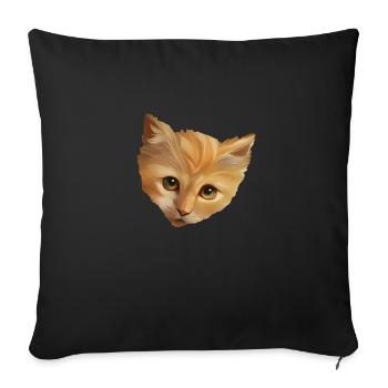 Kitten - Sofa pillowcase 17,3'' x 17,3'' (45 x 45 cm) - black - Front