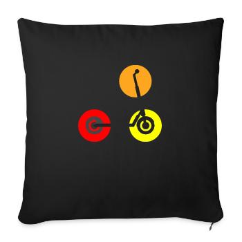 E-Scooter Scooter - Sofa pillowcase 17,3'' x 17,3'' (45 x 45 cm) - black - Front