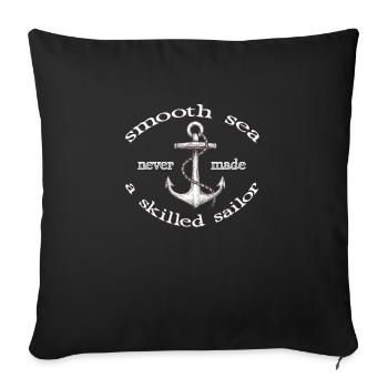 Mer lisse - Housse de coussin décorative 45 x 45 cm - noir - Devant