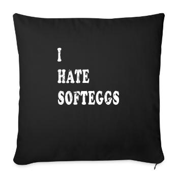 Softeggs denglish Spruch - Housse de coussin décorative 45 x 45 cm - noir - Devant