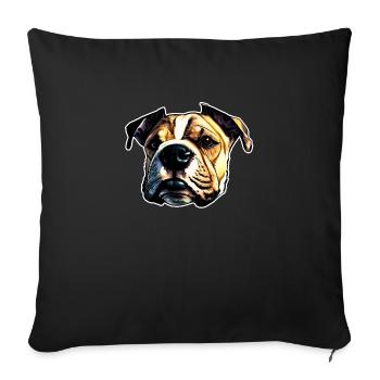 Staffordshire bull terrier - Sofa pillowcase 17,3'' x 17,3'' (45 x 45 cm) - black - Front