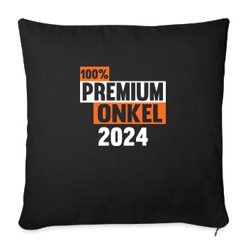 Werdender Onkel 2031 - Sofakissenbezug 45 x 45 cm - Schwarz - Vorne