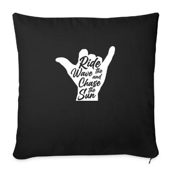 Surfing Surfboard Surfer Water Sports - Sofa pillowcase 17,3'' x 17,3'' (45 x 45 cm) - black - Front