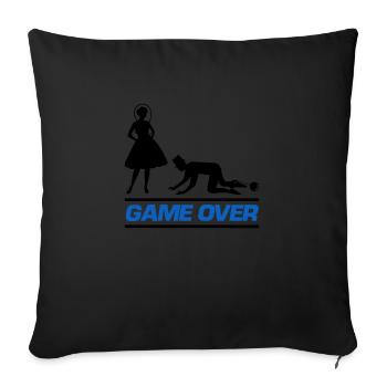 ehepaar game over - Sofakissenbezug 45 x 45 cm - Schwarz - Vorne