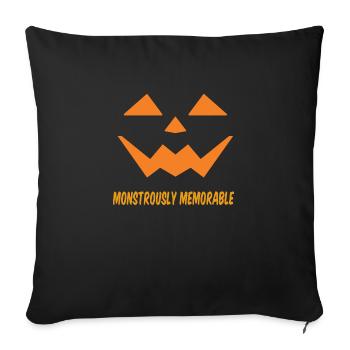 Halloween Kürbis Jack O Laterne gruselige Kürbisse - Sofakissenbezug 45 x 45 cm - Schwarz - Vorne