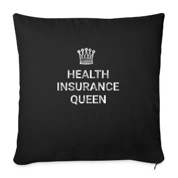 Health Insurance Queen - Sofa pillowcase 17,3'' x 17,3'' (45 x 45 cm) - black - Front
