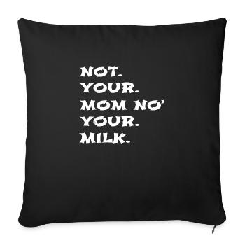 Humor Sayings Go Vegan Veggie Joke Awesome Cool - Sofa pillowcase 17,3'' x 17,3'' (45 x 45 cm) - black - Front