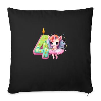 Birthday birthday party birthday gift born - Sofa pillowcase 17,3'' x 17,3'' (45 x 45 cm) - black - Front