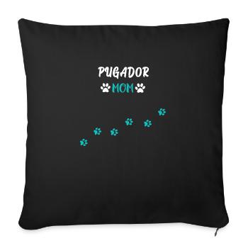 Pugador Mom I Mops Labrador Mix - Sofakissenbezug 45 x 45 cm - Schwarz - Vorne
