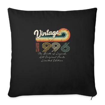 Awesome Since 1996 Anniversary 1996 Vintage 199 - Sofa pillowcase 17,3'' x 17,3'' (45 x 45 cm) - black - Front