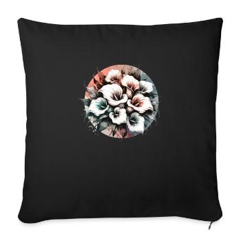 Calla Lilies Drawn - Sofa pillowcase 17,3'' x 17,3'' (45 x 45 cm) - black - Front