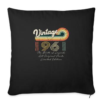 Génial depuis 1961 anniversaire 1961 millésime 196 - Housse de coussin décorative 45 x 45 cm - noir - Devant