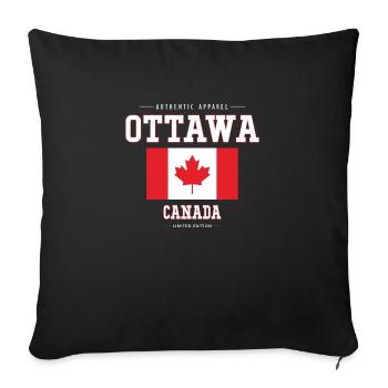 Ottawa - Housse de coussin décorative 45 x 45 cm - noir - Devant