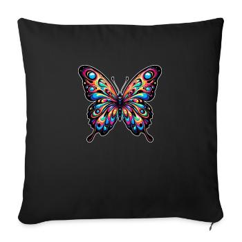 Butterfly - Sofa pillowcase 17,3'' x 17,3'' (45 x 45 cm) - black - Front