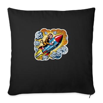 The flying ape - Sofakissenbezug 45 x 45 cm - Schwarz - Vorne