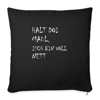 Mannheim Monnem Mannheimat - Sofa pillowcase 17,3'' x 17,3'' (45 x 45 cm) - black - Front