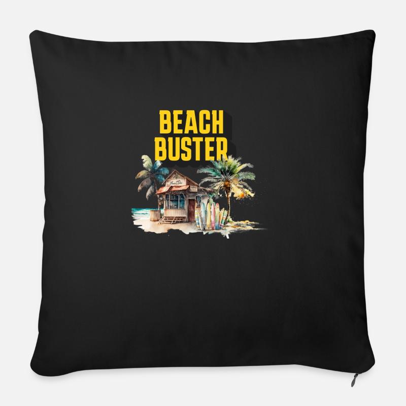 Beach Buster - Sofakissenbezug 45 x 45 cm - Schwarz