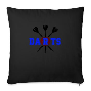 darts - Sofa pillowcase 17,3'' x 17,3'' (45 x 45 cm) - black - Front