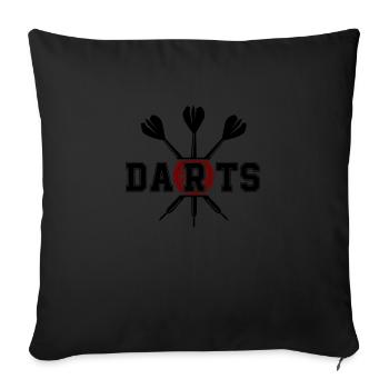 darts - Sofa pillowcase 17,3'' x 17,3'' (45 x 45 cm) - black - Front