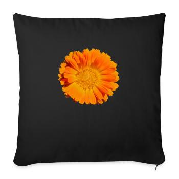 Flower Blossom - Sofa pillowcase 17,3'' x 17,3'' (45 x 45 cm) - black - Front
