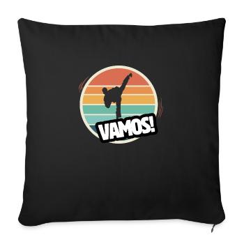Vamos Retro Taekwondo - Sofa pillowcase 17,3'' x 17,3'' (45 x 45 cm) - black - Front