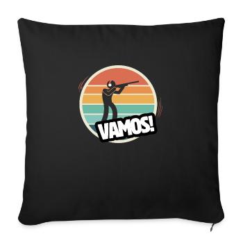 Vamos tit rétro - Housse de coussin décorative 45 x 45 cm - noir - Devant