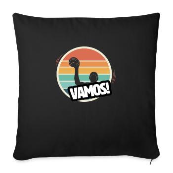 Vamos retro water polo - Sofa pillowcase 17,3'' x 17,3'' (45 x 45 cm) - black - Front