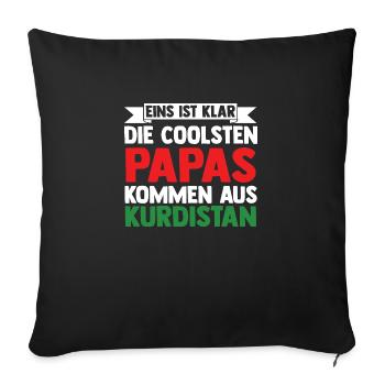 Kurds Dad Father Father's Day Kurdistan - Sofa pillowcase 17,3'' x 17,3'' (45 x 45 cm) - black - Front
