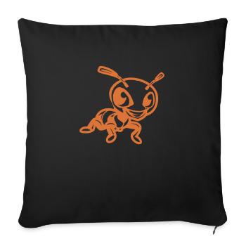 Ant Comic - Sofa pillowcase 17,3'' x 17,3'' (45 x 45 cm) - black - Front