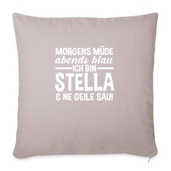 Vorname Stella - Sofakissenbezug 45 x 45 cm - helles Taupe - Vorne