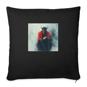 Devil - Sofa pillowcase 17,3'' x 17,3'' (45 x 45 cm) - black - Front