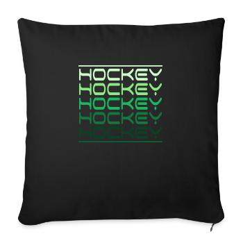 Hockey Hockey sur gazon Club de hockey - Housse de coussin décorative 45 x 45 cm - noir - Devant