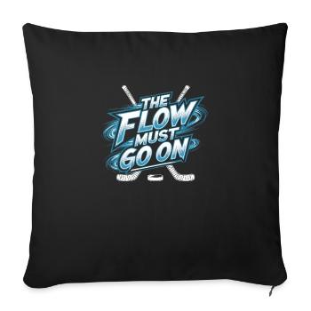 Hockey-Liebe – Der Flow geht weiter - Sofakissenbezug 45 x 45 cm - Schwarz - Vorne