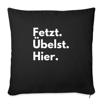 Se déchire mal ici. Drôle de dicton Dire de parti. - Housse de coussin décorative 45 x 45 cm - noir - Devant