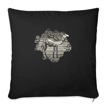 Camel - Sofa pillowcase 17,3'' x 17,3'' (45 x 45 cm) - black - Front