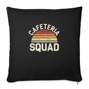 Equipe et pause déjeuner - Housse de coussin décorative 45 x 45 cm - noir - Devant