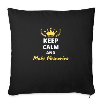 Keep Calm and Make Memories - Housse de coussin décorative 45 x 45 cm - noir - Devant