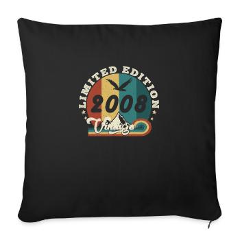 Vintage 2009 Retro - Best Seller - Sofa pillowcase 17,3'' x 17,3'' (45 x 45 cm) - black - Front