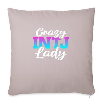 Crazy INTJ Lady Introvertie Personnalité - Housse de coussin décorative 45 x 45 cm - taupe clair - Devant