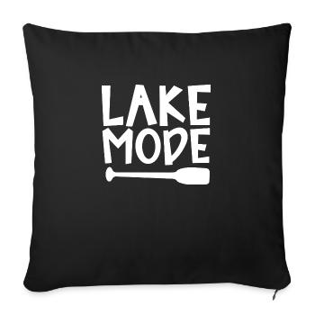 Lake Mode Abenteuer Paddel Enthusiast Design - Sofakissenbezug 45 x 45 cm - Schwarz - Vorne