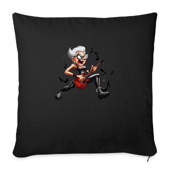 Hardrock granny - Sofa pillowcase 17,3'' x 17,3'' (45 x 45 cm) - black - Front
