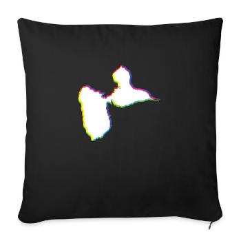 Carte de la guadeloupe - cadeau souvenir 971 gwada - Housse de coussin décorative 45 x 45 cm - noir - Devant